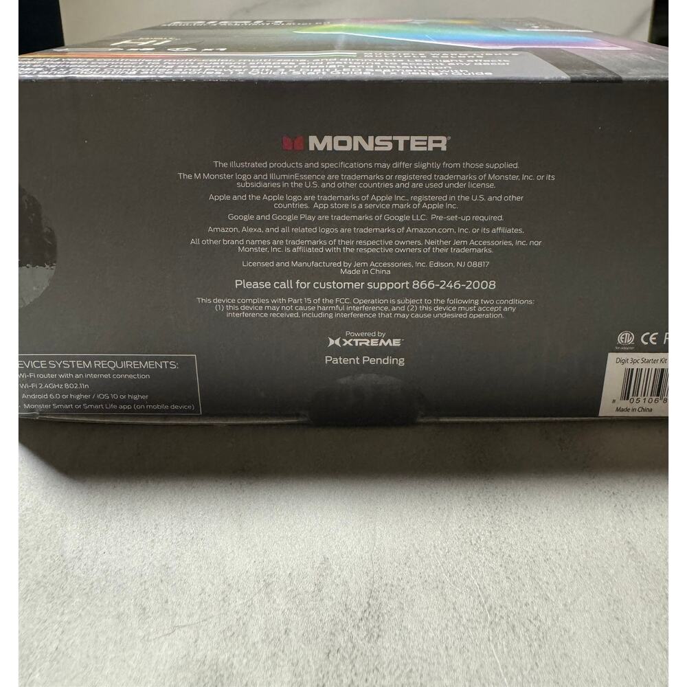 Monster Digit 3 Panel LED 3D Art Smart Modular Panels Starter Kit - Picture 3 of 7
